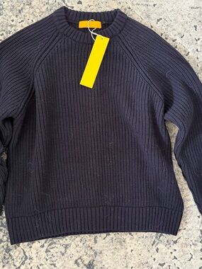 NWT Yellow label co le chunky knit dark blue wool sweater